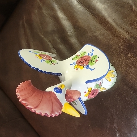 Hand-painted Decorative Traditional Ceramic Portuguese Good Luck Rooster - Picture 3 of 3